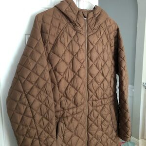 Athleta Whisper Featherless Puffer Parka Coat. Size XL or Size 16